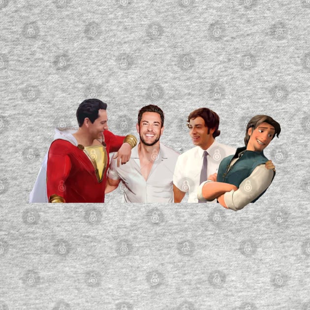 The many faces of Zachary Levi by drawingsbymegsart